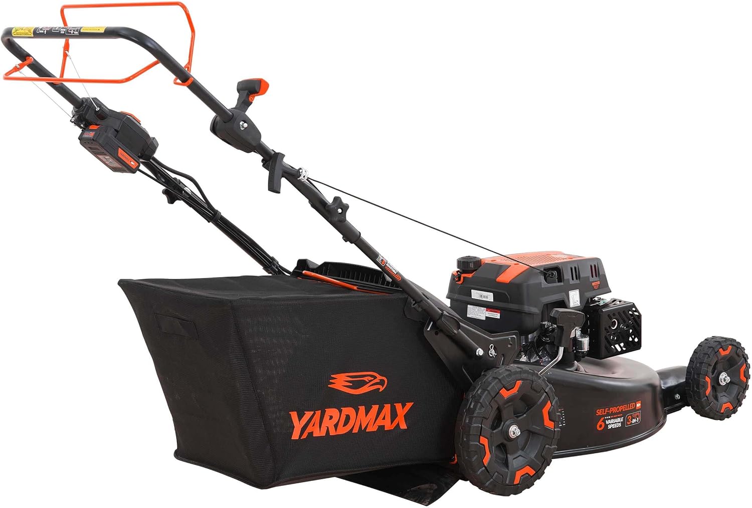 24 in. 201cc Electric Start Select PACE 6 Speed CVT High Wheel RWD 3-in-1 Gas Walk Behind Self Propelled Lawn Mower