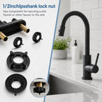 Chsoejuf 4PCS 1/2" IPS Faucet Mounting Nut Durable Plastic Lock Nuts Kit