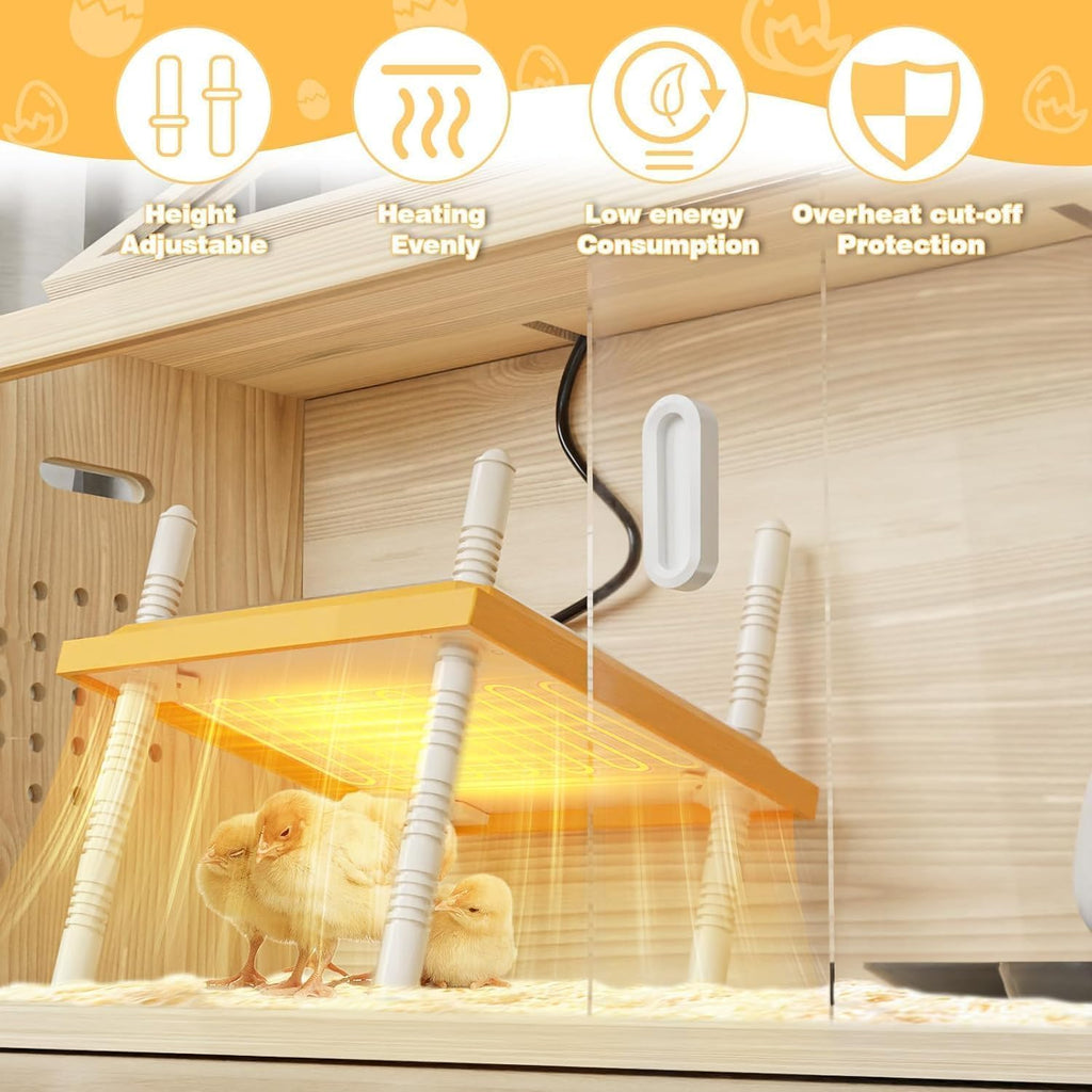Brooder Box for Chicks Wooden Chick Brooder for Baby Chicks, Ducks