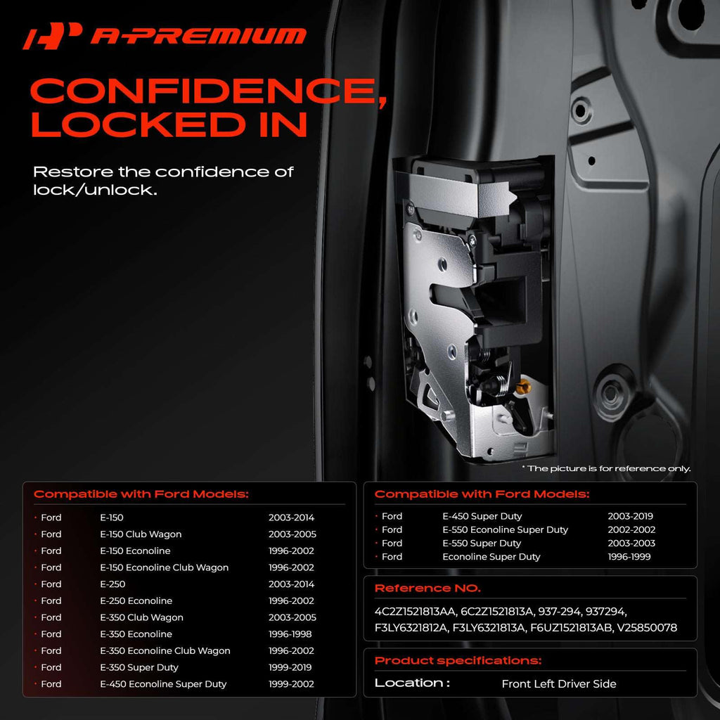 A-Premium Front Left Driver Side Door Lock Actuator Compatible with Ford