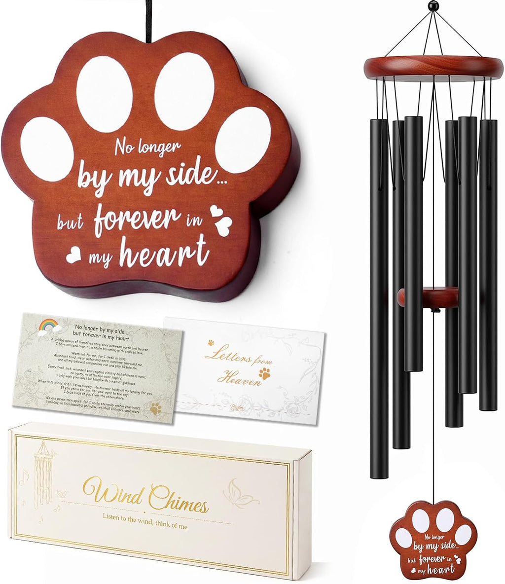 Pet Memorial 32inch Wind Chimes(Paw), Dog Memorial Gifts for Loss of Dog