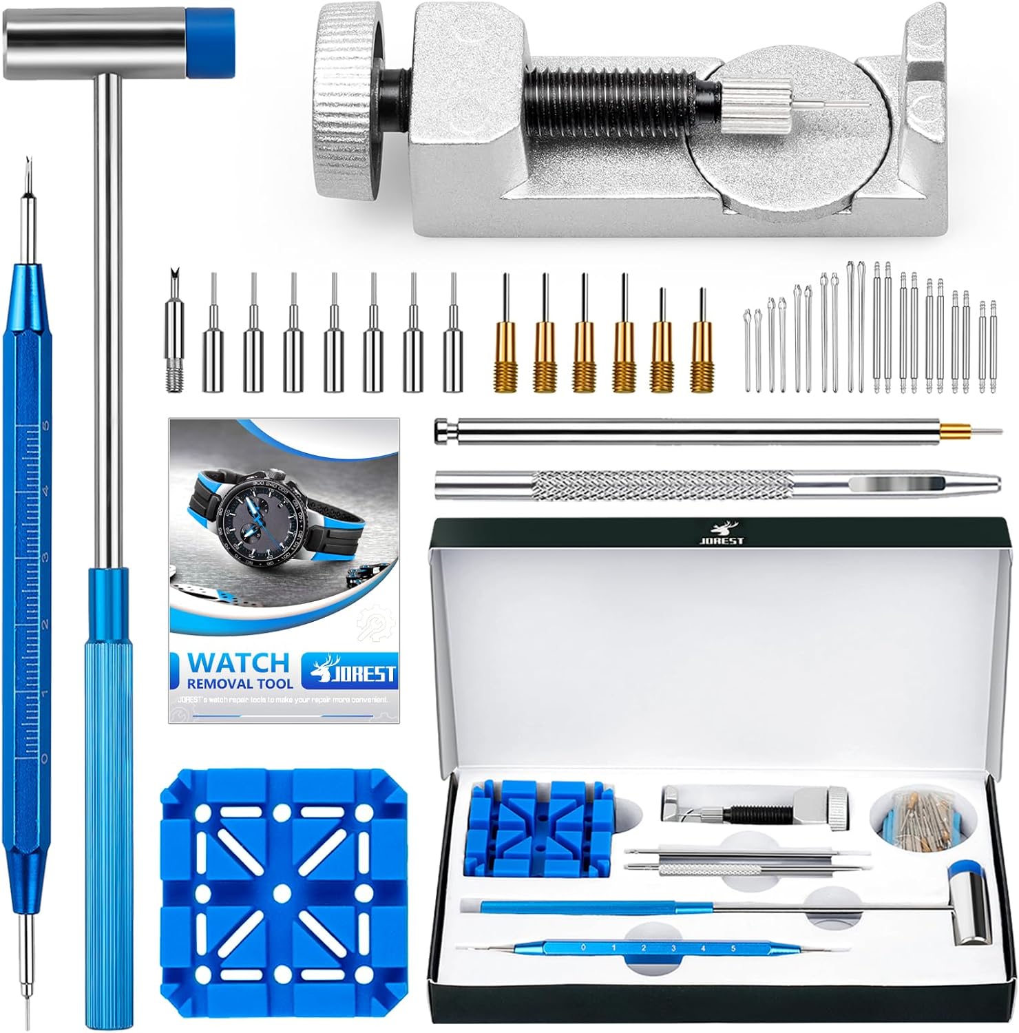 Watch Link Removal Tool Kit, Watch Band Tool for Watch Repair, Bracelet Adjustment, Replacement and Resizing, Watch