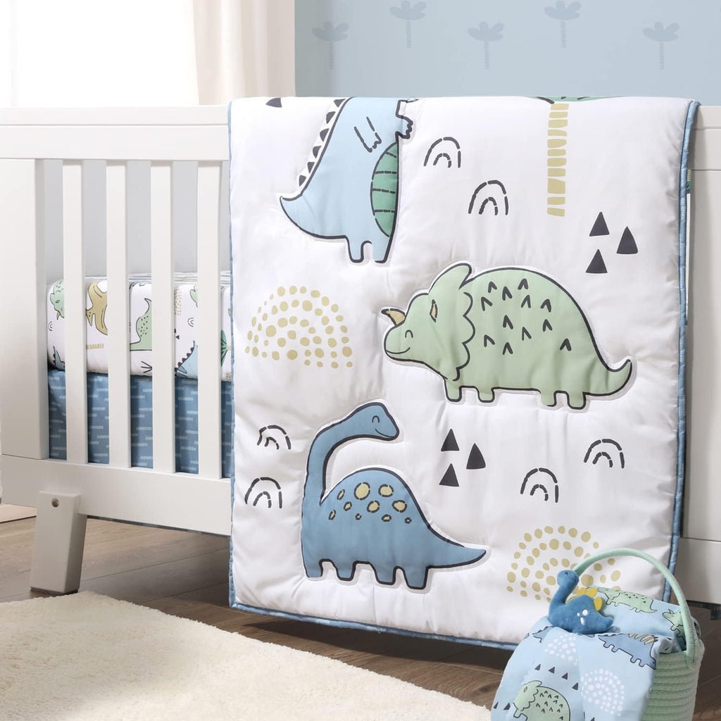 5 Piece Baby Crib Bedding Set for Boys - Newborn, Infant & Toddler Nursery Bed Set Decor with Fitted Crib Sheets