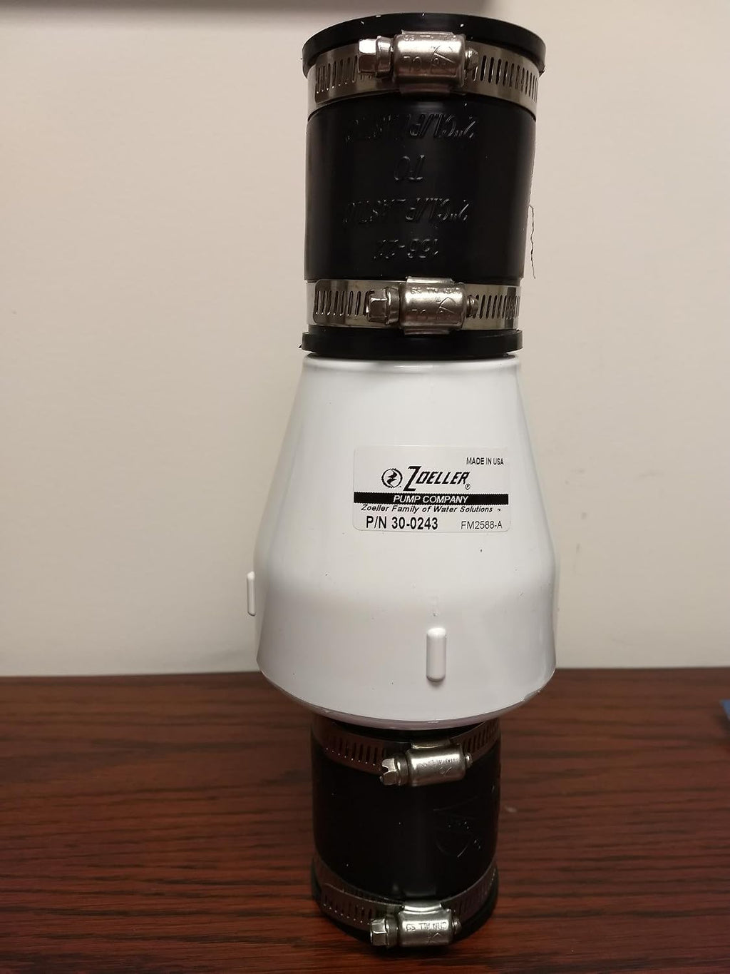Zoeller 30-0243 2 in. PVC Swing Union Check Valve White