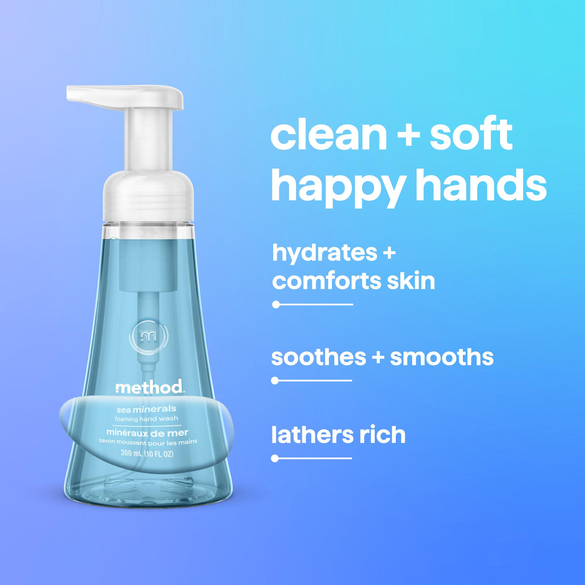 Foaming Hand Wash, Sea Minerals, 10 fl oz, 6 pack