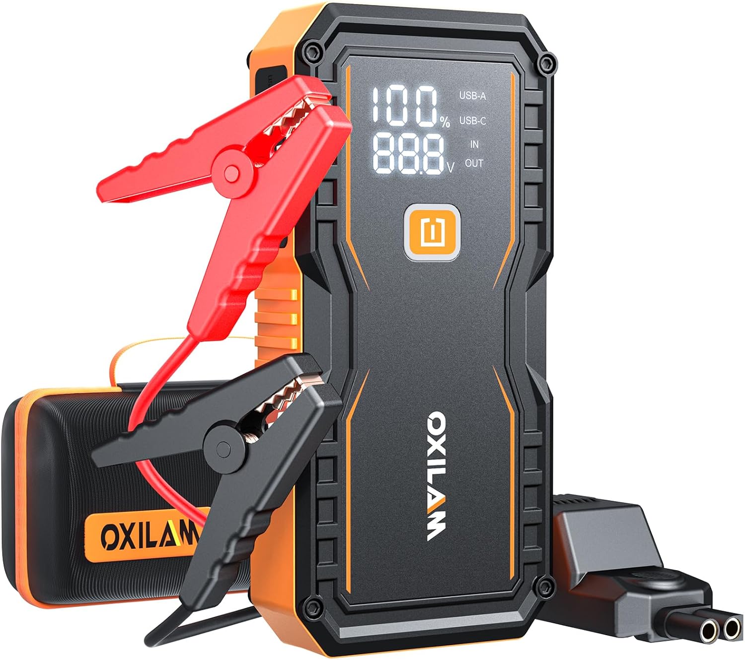 Jump Starter 6000A for All Gas/12L Diesel, Car Battery Jumper Starter Portable, 12V Lithium Jump Box with Jumper