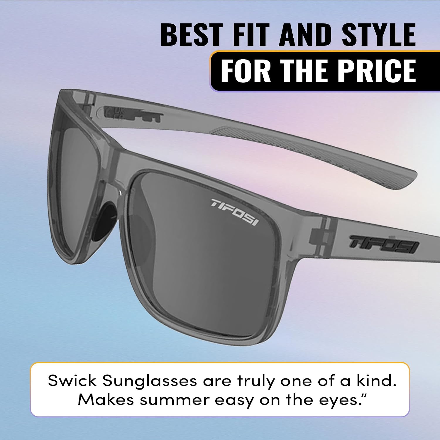 Swick Lifestyle Sport Sunglasses - Cycling, Golf & Hiking | 100% UVA/UVB, shatterproof polycarbonate. Integrated