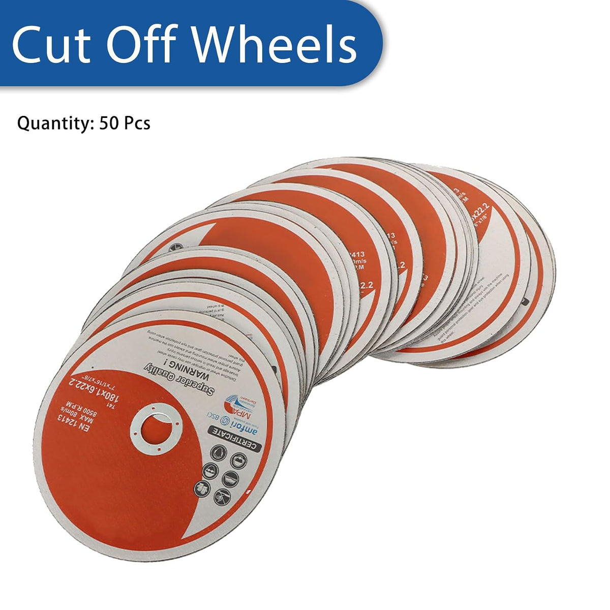 WFLNHB 50 Pack 7 Inch Cut Off Wheels 7 x 1/16 x 7/8 Inch