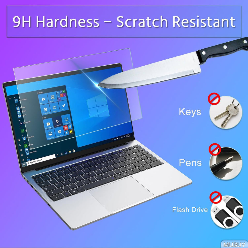 (2-Pack) 15.6" Laptop Screen Protector Tempered Glass for 15.6 HP/Dell/ASUS/Sony/Samsung/Lenovo/Acer/MSI/LG and All