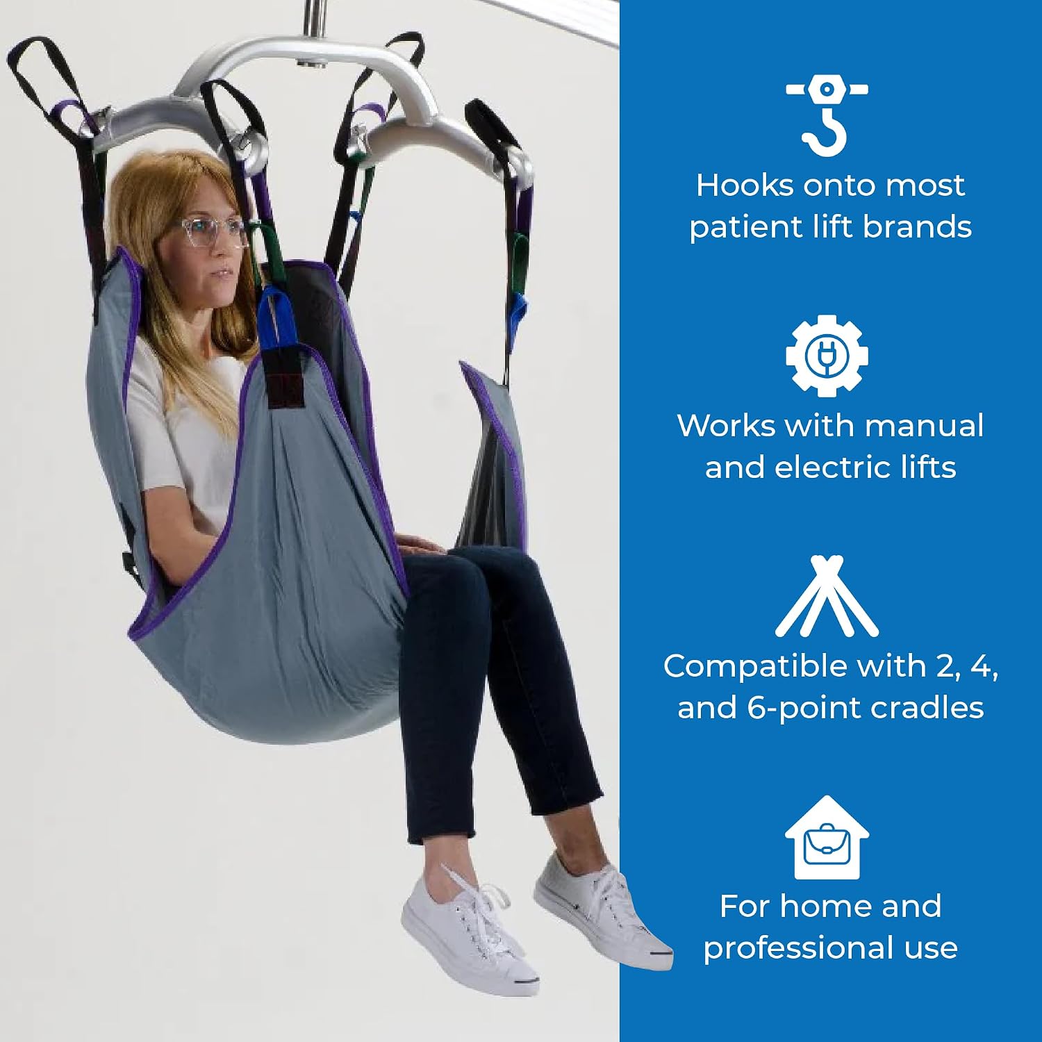 Solid Fabric Full Body Sling for Hoyer Patient Lift Sling