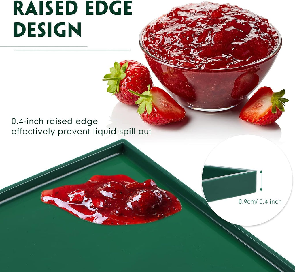 8 Pcs Silicone Dehydrator Sheets Trays with Edge and 10 Pcs Mesh Dehydrator Mats Non Stick Reusable Fruit Leather