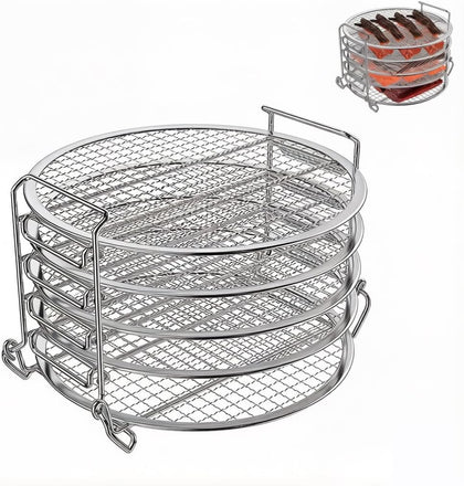 Dehydrator Rack Stainless Steel Stand for Ninja Foodi Air Fryer Accessories, Compatible with Ninja Foodi 6.5 & 8 Qt