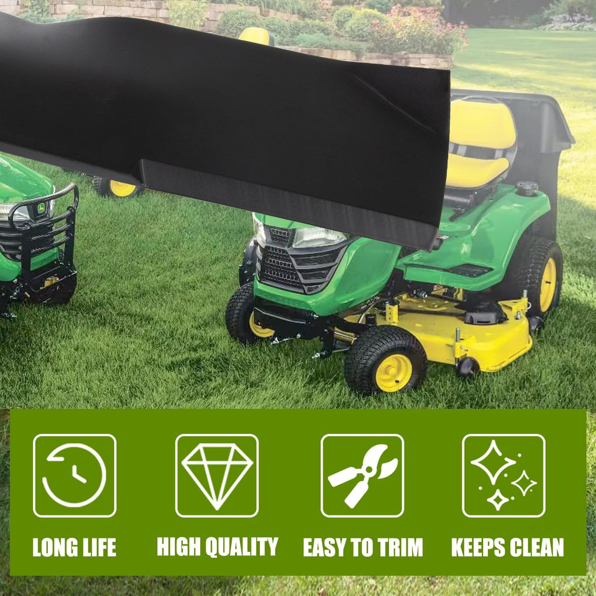 RANSOTO 48" Deck Lawn Mower Blades Compatible with John Deere Cut Deck GX, LT, LX, SST, X Series & ZTRAK Replace M145476, M127500 596-354 (3 pcs)