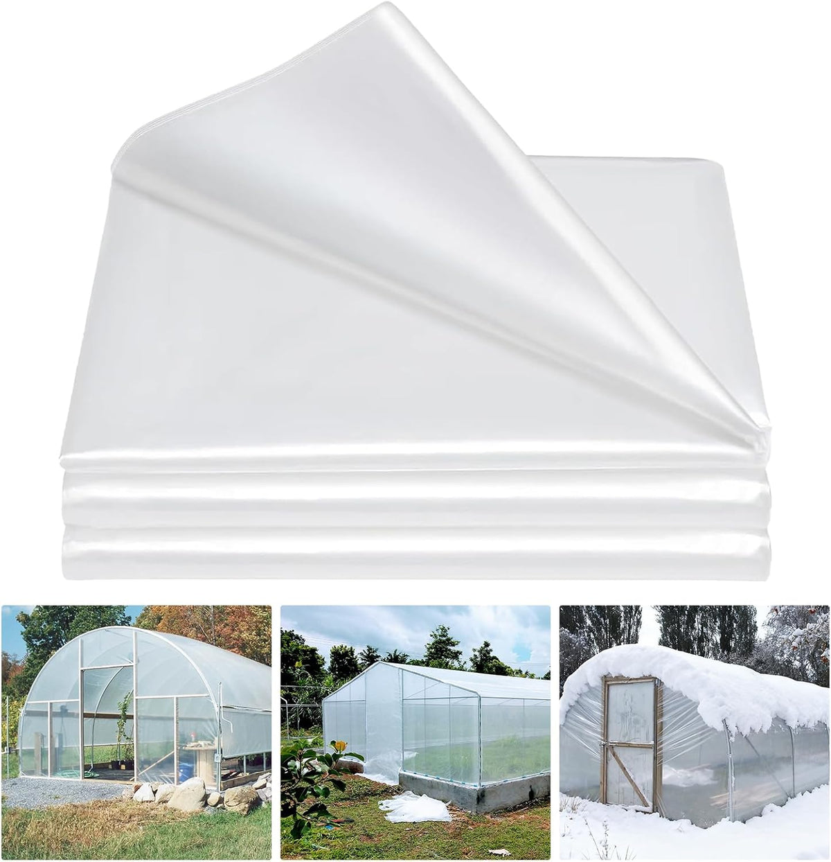 6 Mil 26x32 ft Greenhouse Plastic,Clear Plastic Sheeting