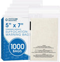 5” X 7” (1000 Count) Self Seal Clear Poly Bags with Suffocation Warning