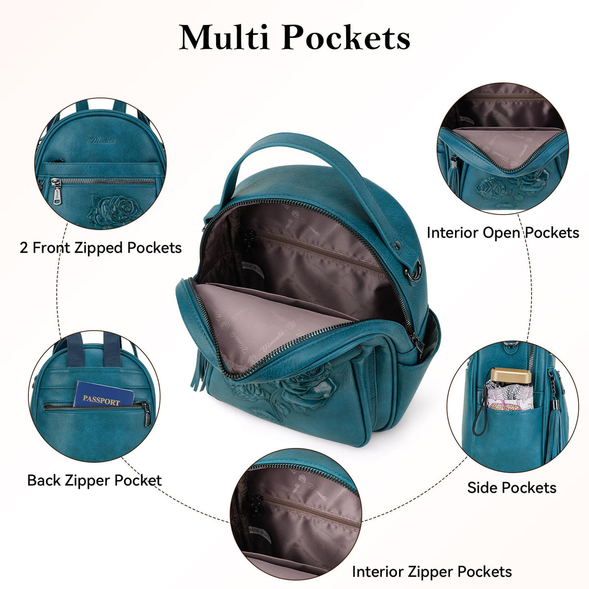 Mini Backpack Purse for Women,Vegan Leather Small Backpack for Daily