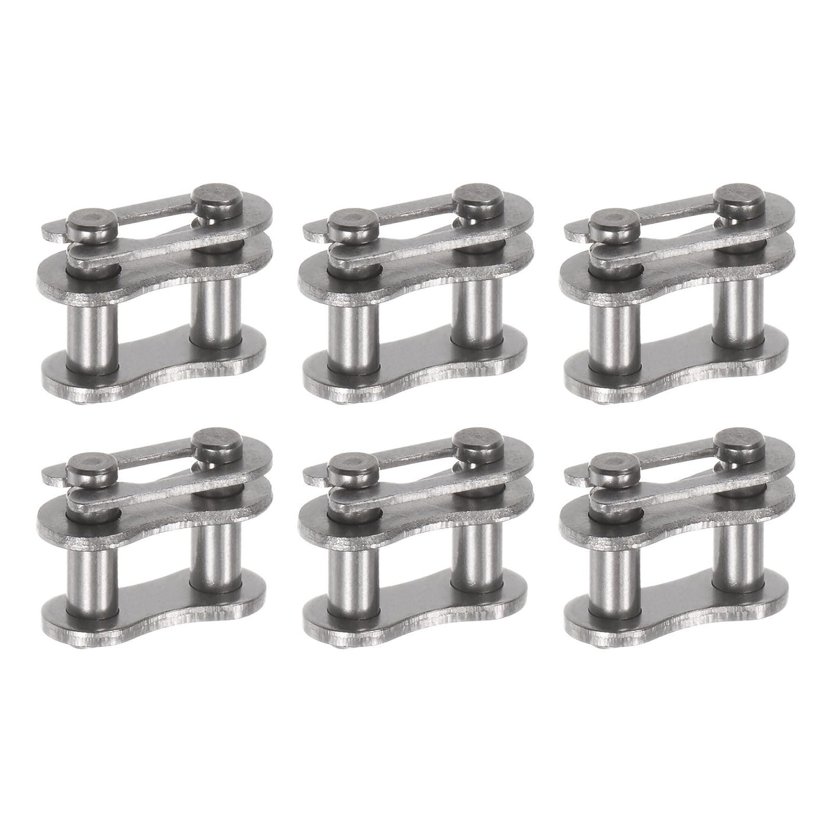 uxcell 6Pcs #35 Chain Master Connector Link Roller 3/8" Pitch Stainless Steel Standard Connecting Split Links for 06C Chain