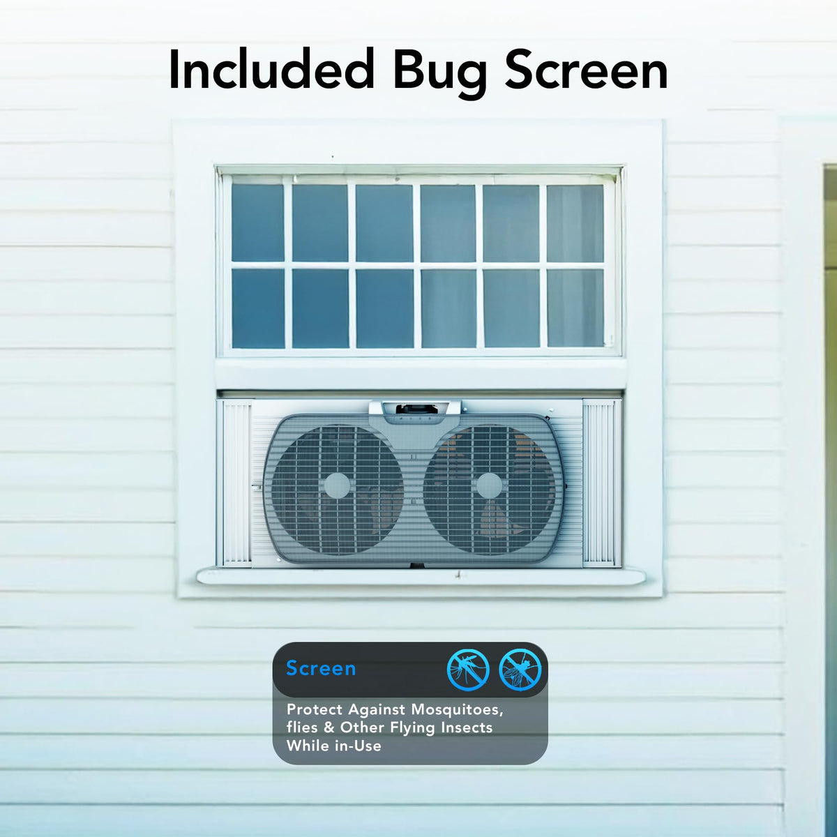 Reversible Twin Window Fan with 3-Speeds & Expandable Width