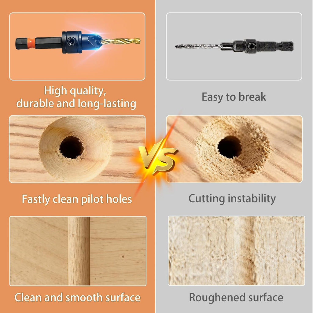 12 Pcs Adjustable Countersink Drill Bit Set
