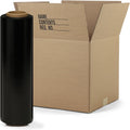 18" x 1500' Stretch Wrap – 75 Gauge Black Blown Film – 1 Roll – Opaque Heavy-Duty Pallet Wrap for Concealed & Secure