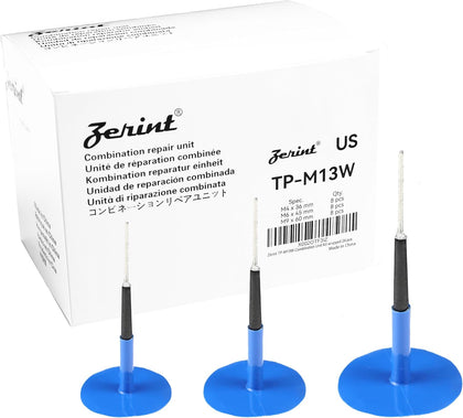 TP-M13W Combination Repair Unit Kit, Tire Repair Patch Plug Kit 1/6" x 1 3/8", 1/4" x 1 3/4" and 3/8" x 2 3/8"