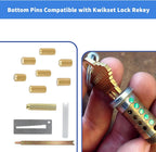 Rekey Kit for Kwikset, Complete 4-Tool DIY Set with Brass Bottom Pin | Rekeying Pins (1-6, 50 Each) for Home Door Lock