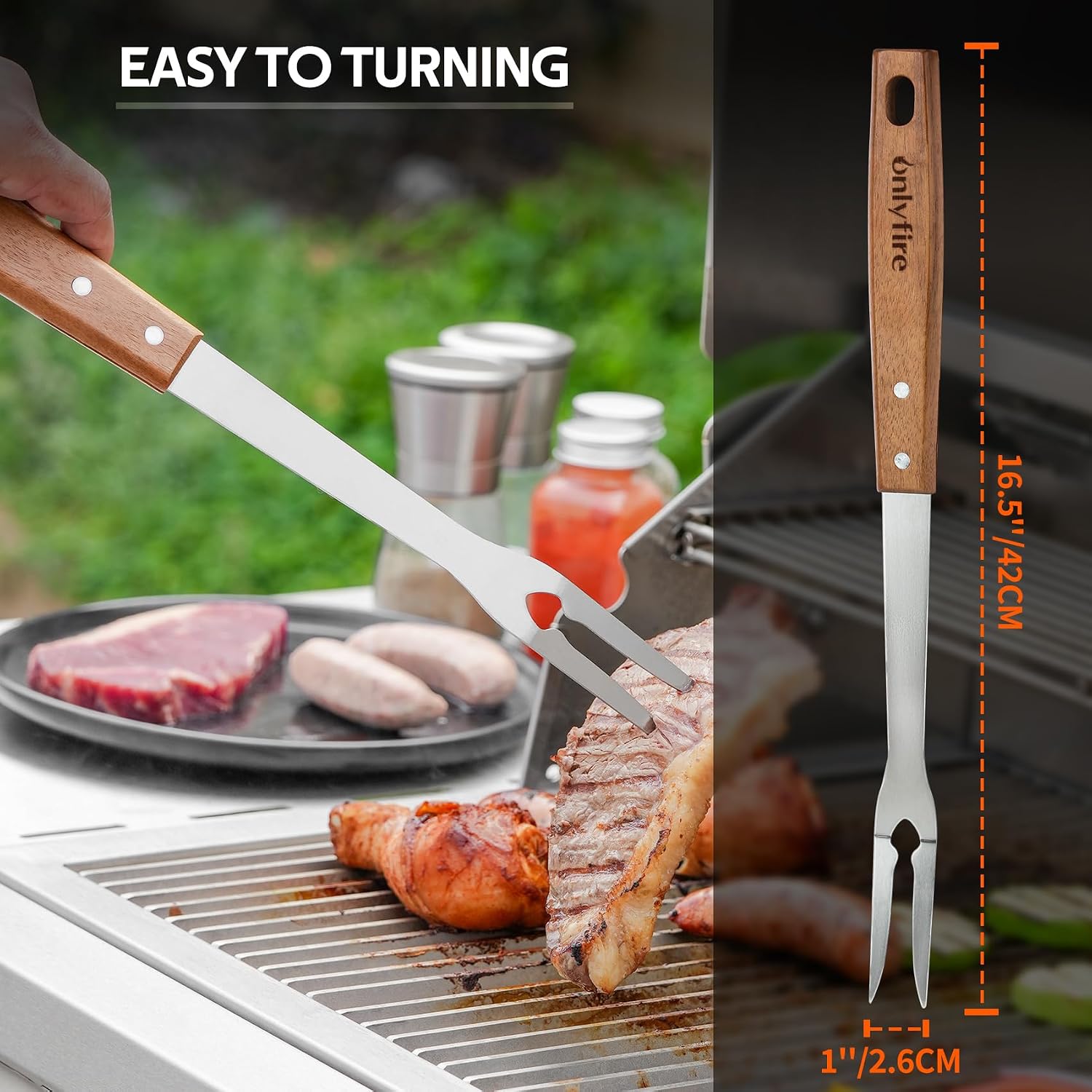 5 Pcs Stainless Steel Grill Tool Set Griddle Accessories