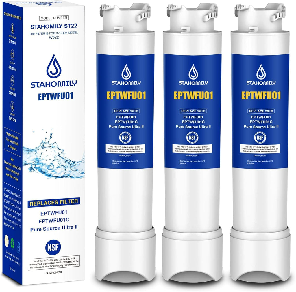 Replacement for Frigidaire EPTWFU01 Water Filter, 3 PACK