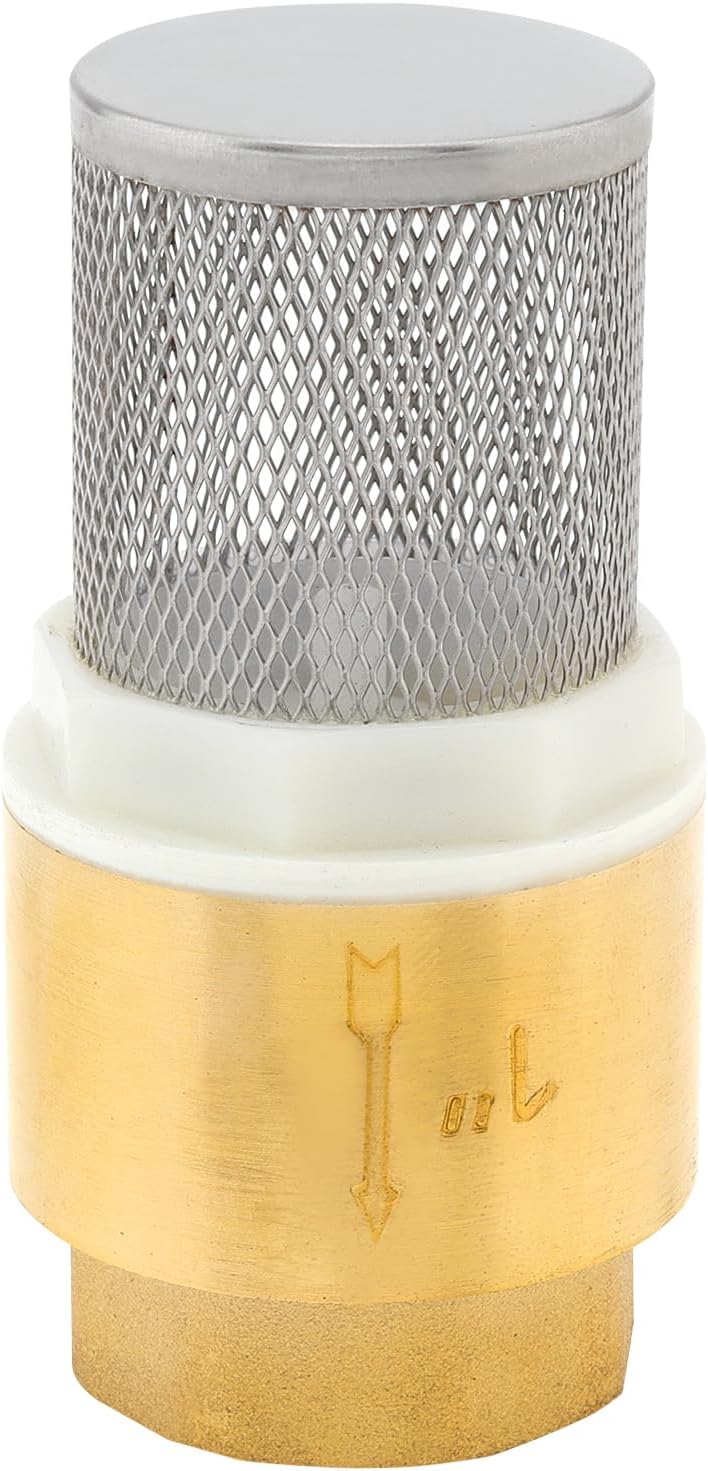 Foot Valve 1" DN25 Brass Check Valve Water Pump Bottom Foot Valves Filter