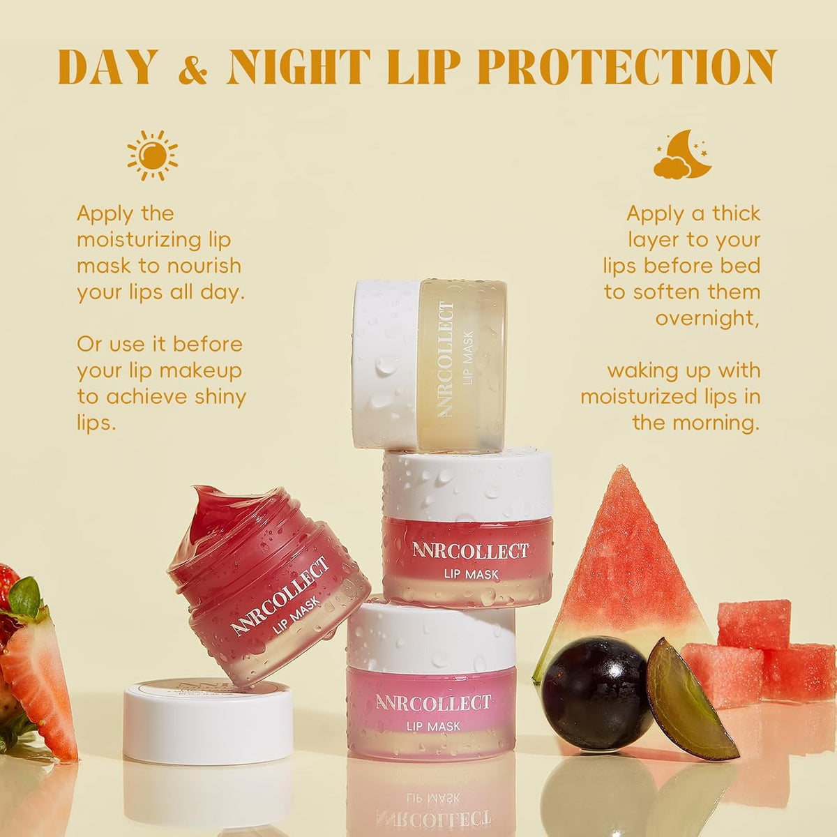 4-Pack Lip Sleeping Mask Overnight Lip Care and Treatment Set