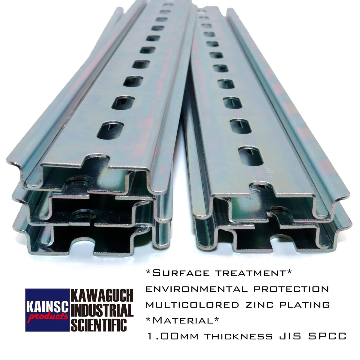 10 Pieces TS35/7.5 Slotted DIN Rail, 12" Long 35mm Wide 7.5mm High