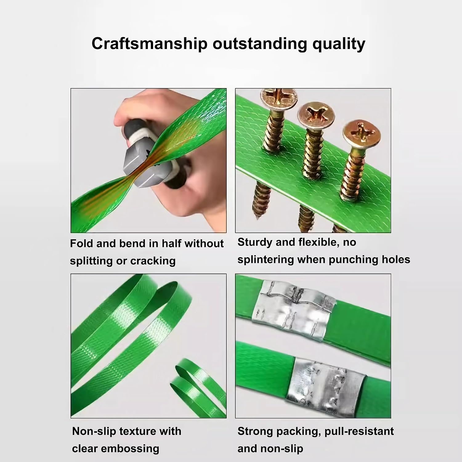 Packaging Strapping Banding PET Pallet Srapping Roll 1000ft x 5/8" x 0.035" | 1500LB Heavy Duty Strength, Rust
