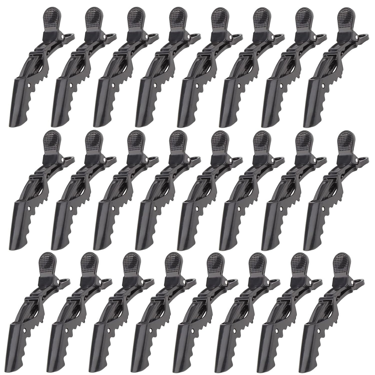 24pcs Hair Clips for Styling, Sectioning, Coloring, Cutting - Alligator Salon Pro Hair Clips for Barber, Unisex, Adult