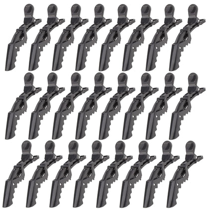 24pcs Hair Clips for Styling, Sectioning, Coloring, Cutting - Alligator Salon Pro Hair Clips for Barber, Unisex, Adult