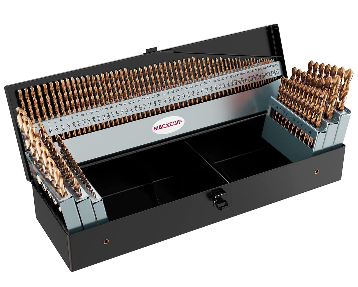 115Pcs Cobalt Drill Bit Set M35 HSS Jobber Length
