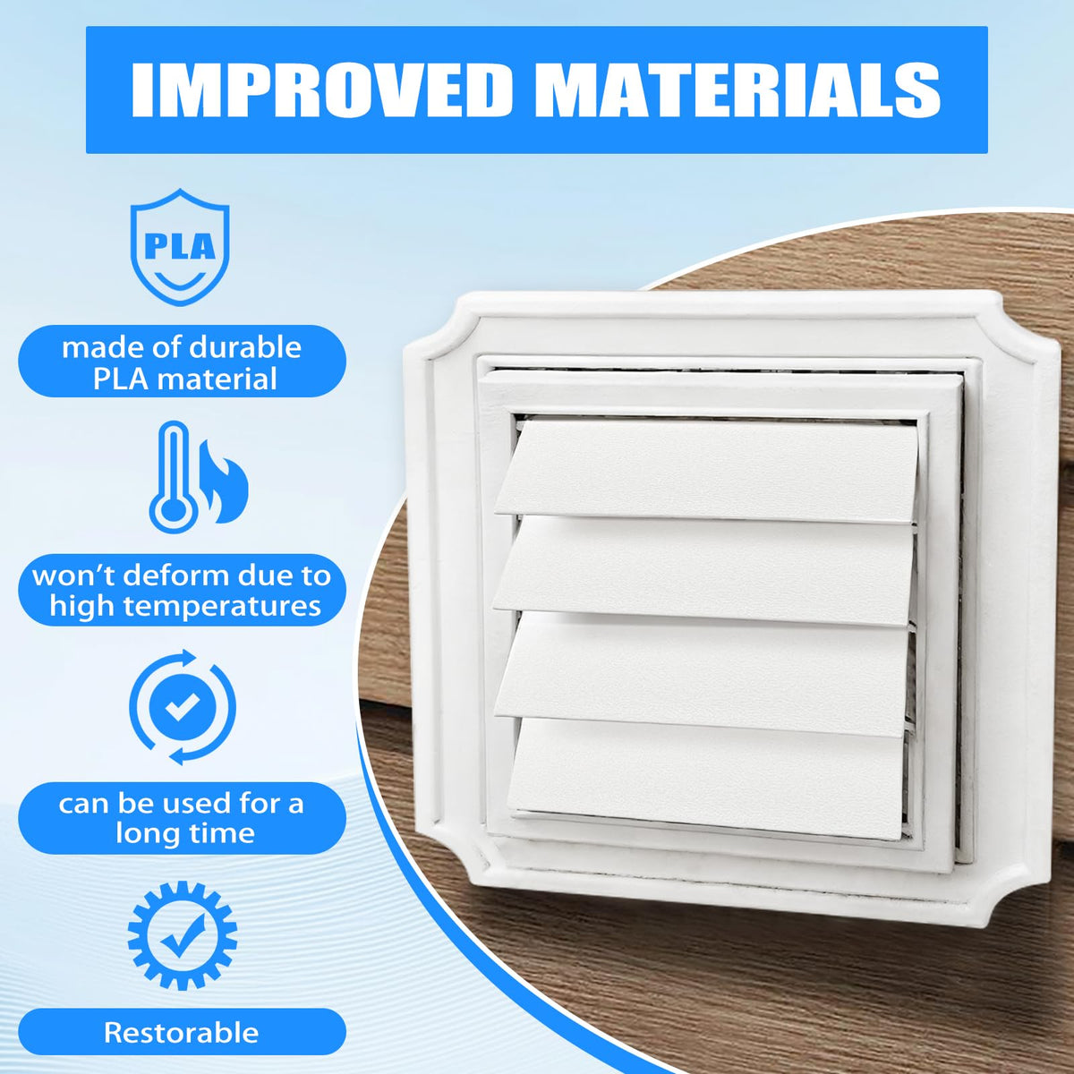 4 Inch Dryer Vent Flap Replacements for Exterior Wall Shutter Vent﻿