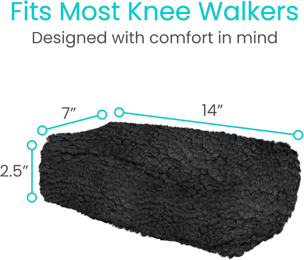 Knee Scooter Pad Cover - Soft Adult Sheepskin Memory Foam
