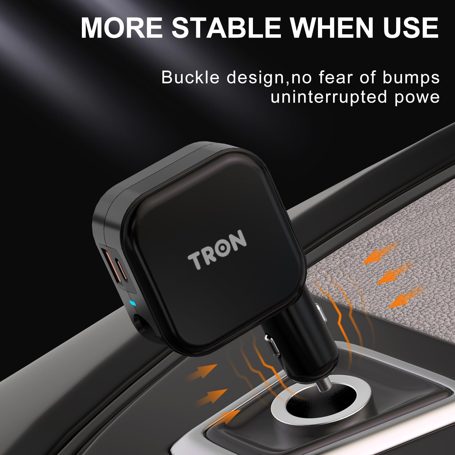 Wall & Car Charger Travel Charging Station, 36W Dual USB-C & USB-A Fast Charger, Foldable for iPhone, iPad, Android