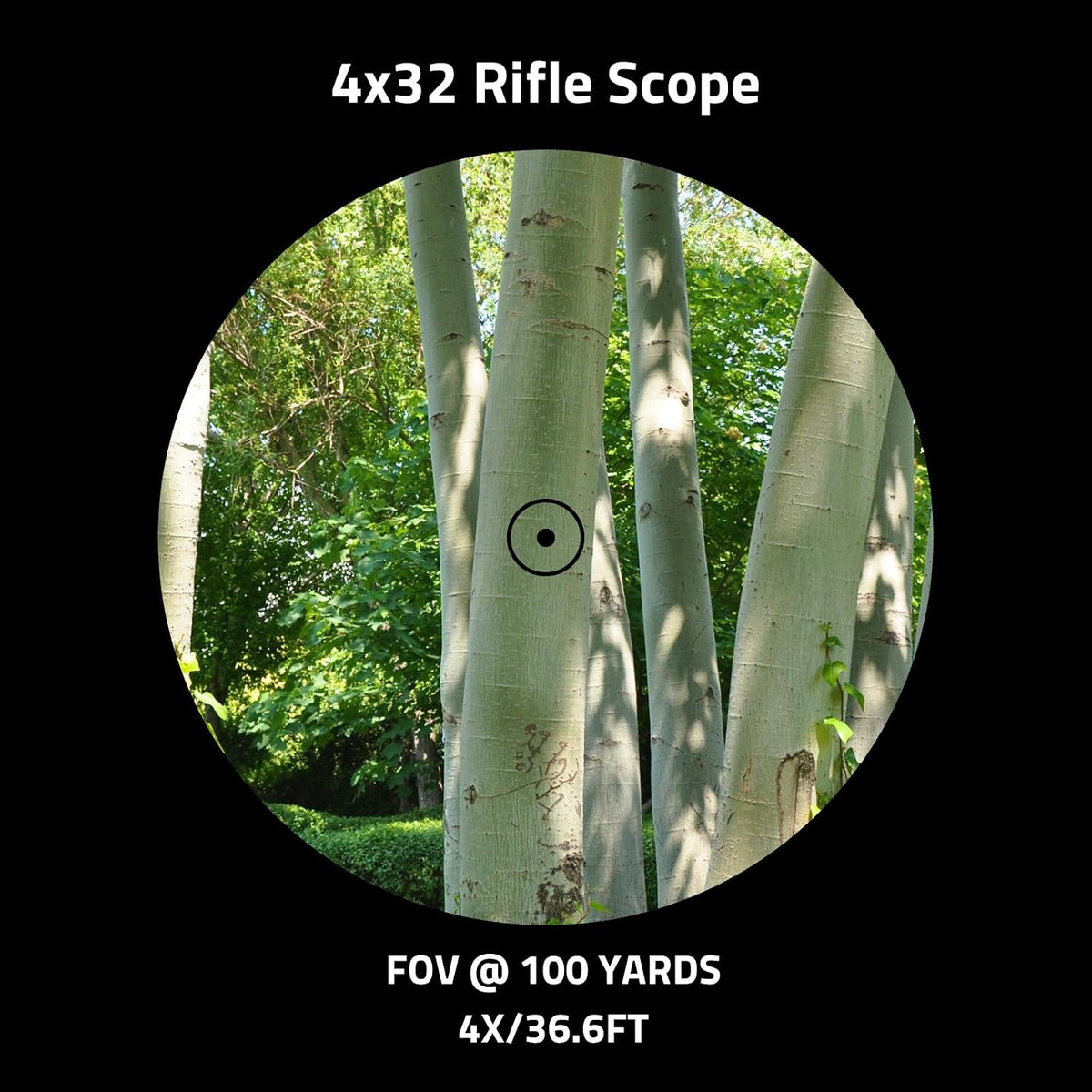 4x32 Prism Hunting Rifle Scope Red & Green & Blue Illuminated Reticle Scope with Fiber Optic Sight
