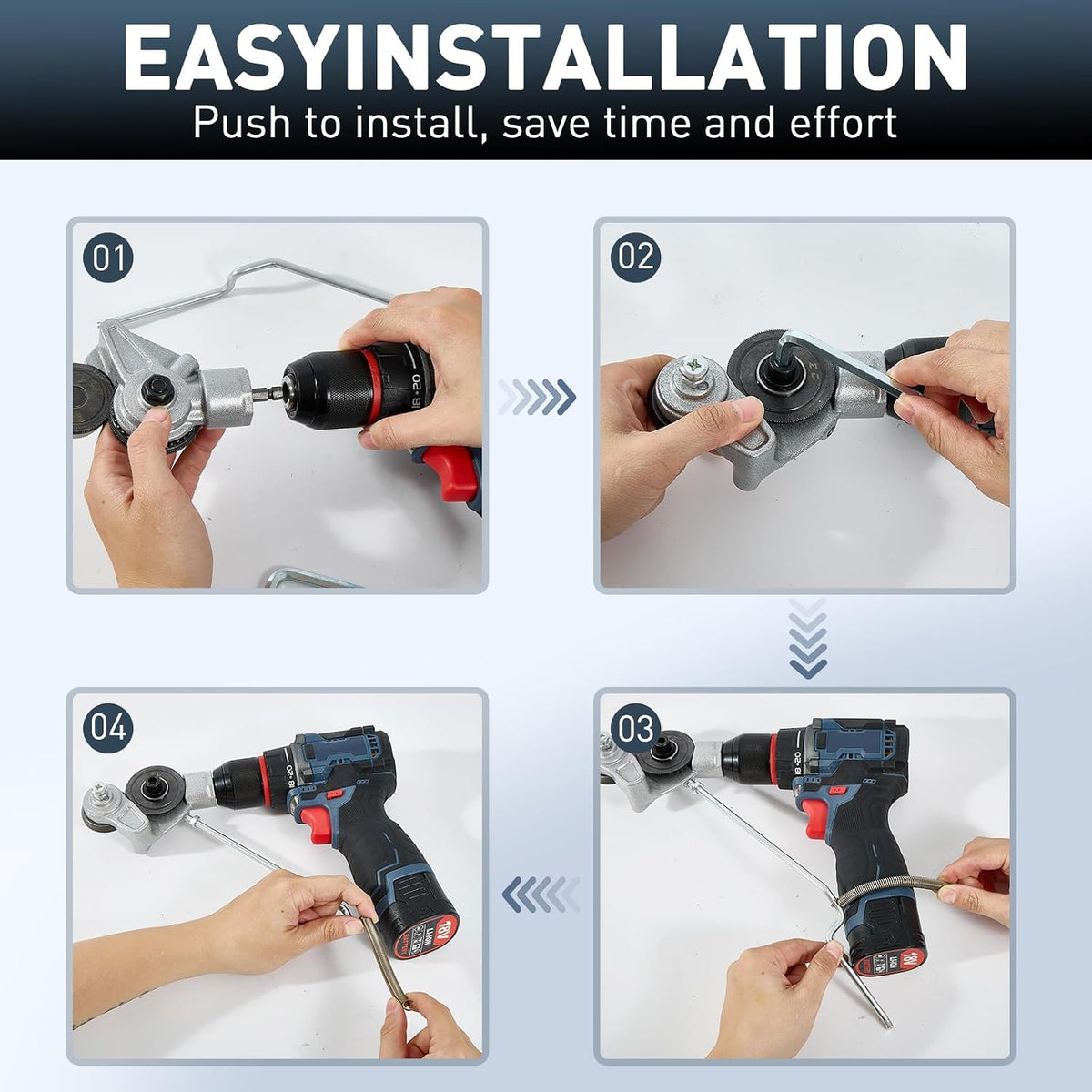 Metal Nibbler Drill Attachment, Heavy-Duty Sheet Metal Cutter for Electric Drill, Double-Cut Nibbler Tool for Fast