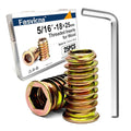 25PCS 5/16"-18 x 25mm Threaded Inserts for Wood, Hex Drive Nuts