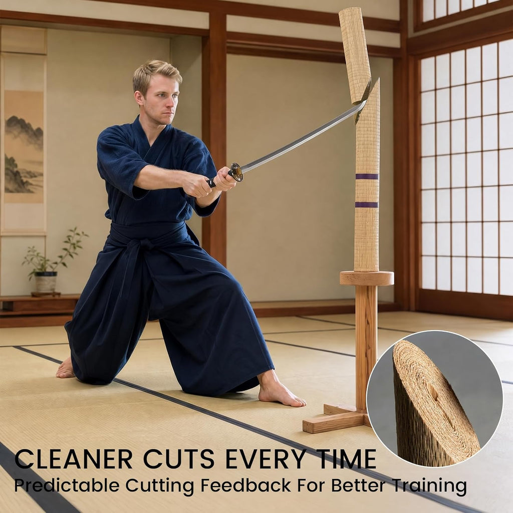 Tatami Mat for Sword Cutting, 5-Pack Authentic Igusa Tatami | 34x71 Inch Unrolled & Hand-Roll Modifiable for