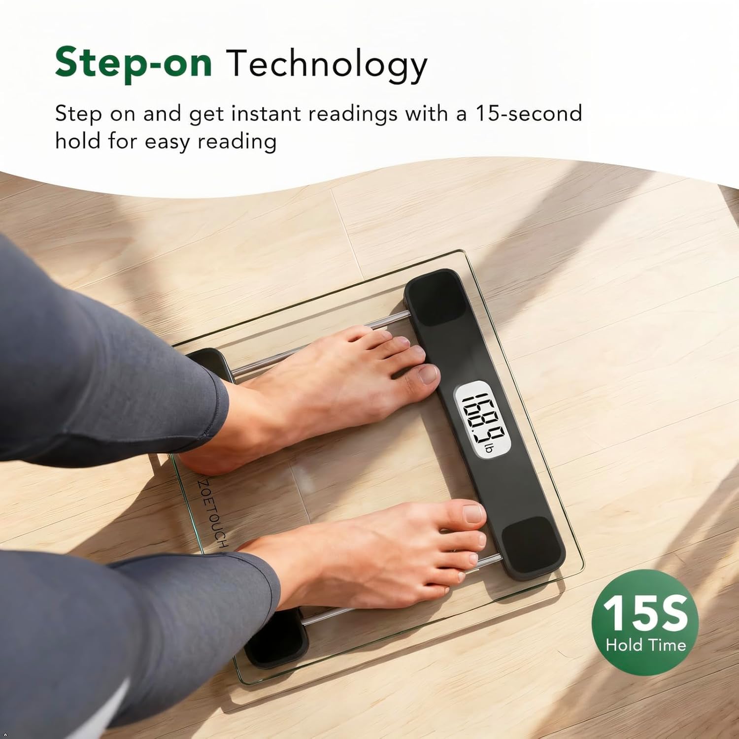 Scale for Body Weight, Accurate Bathroom Scales, Digital Weighing Machine for People, 400lb Capacity, LCD Display