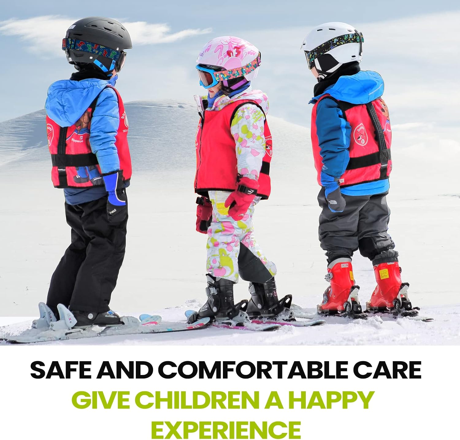 Lollipop Kids Ski Goggles UV Protection Snow Goggles | Anti-Fog Coating, Helmet-Compatible, Adjustable Strap