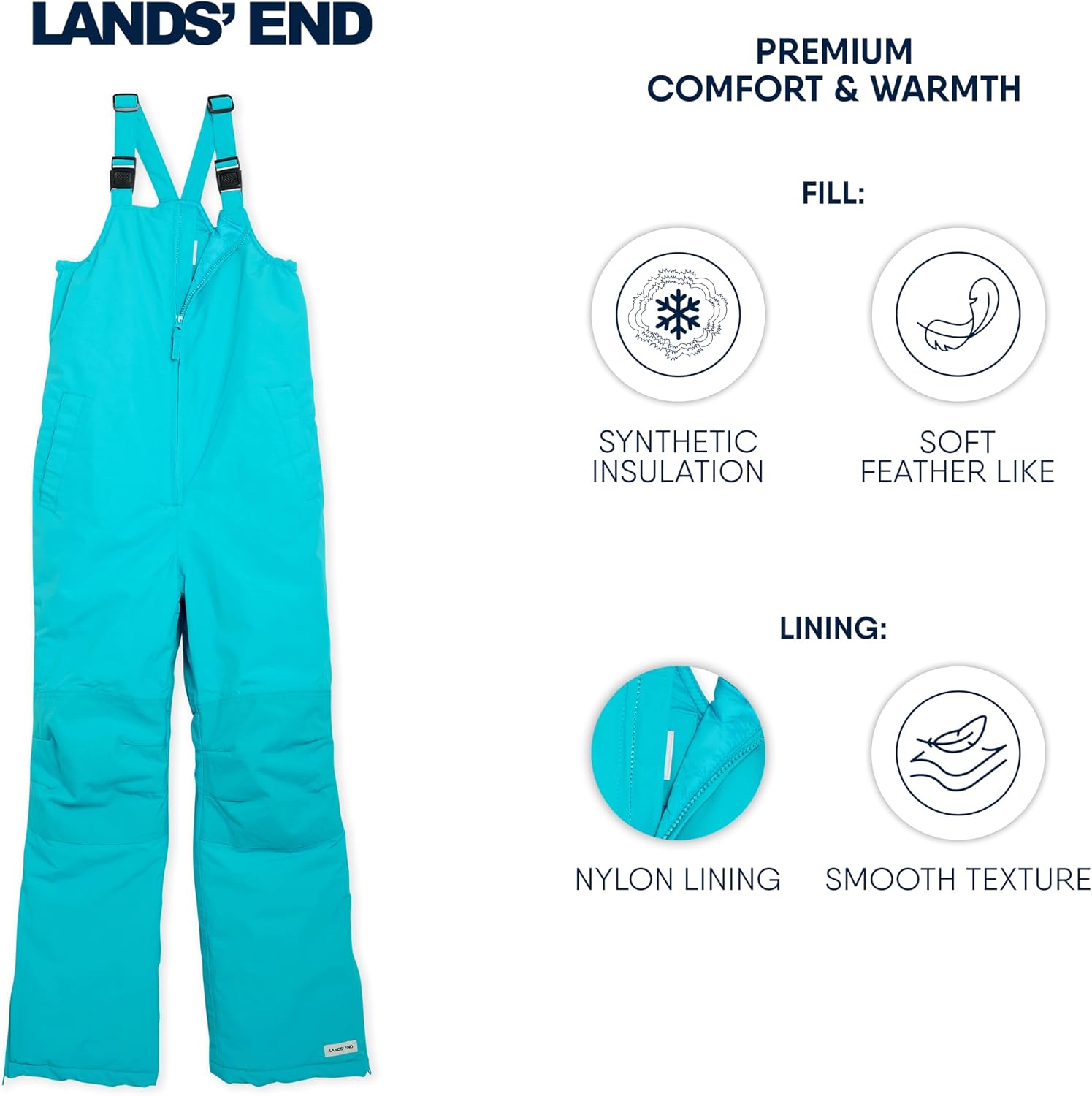 Unisex Kids Squall Waterproof Adjustable Insulated Iron Knee Snow Bib Overalls