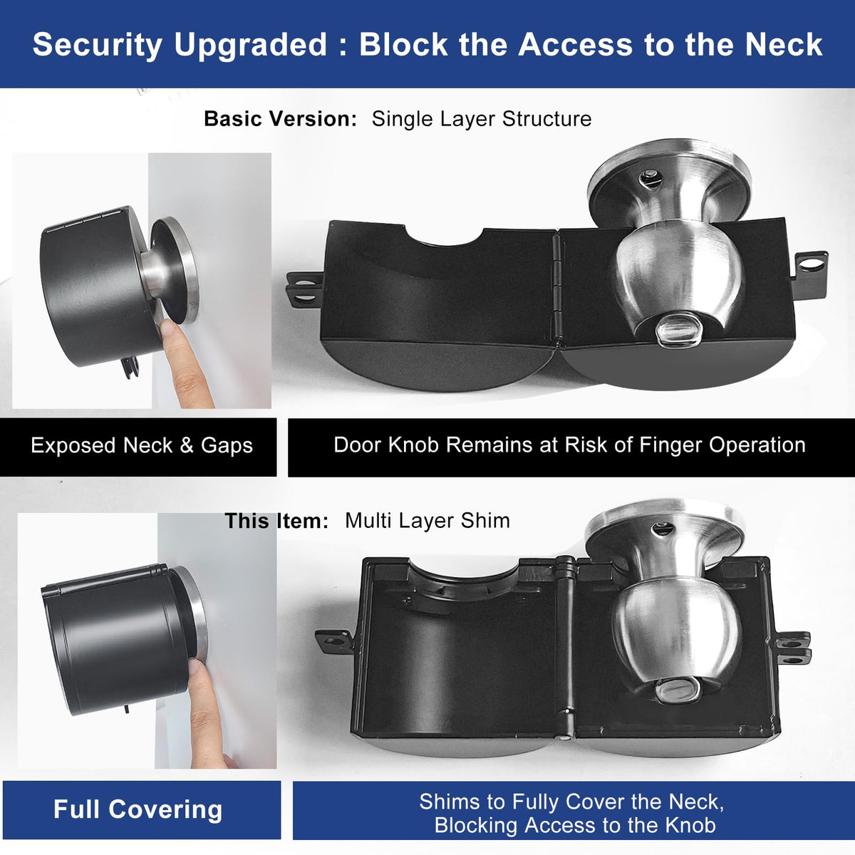 Door Knob Lockout Device, All-Metal Version, Without Padlock