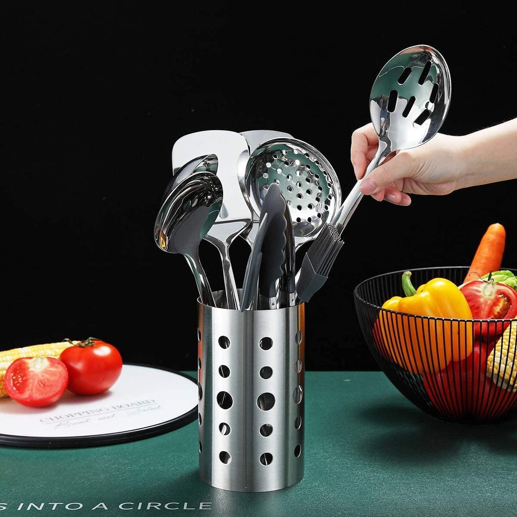 Stainless Steel Cooking Utensils Set, Berglander 13 Pieces Kitchen Utensils Set, Kitchen Tools Set With Utensil