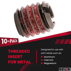 E-Z LOK Thread Insert, 8-32 Internal, 0.3125-18 External, 10 ct