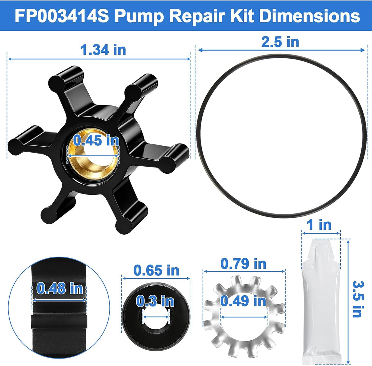 FP003414S-01 Utility Pump Repair Kit Replacemen for Flotec FP0F360AC