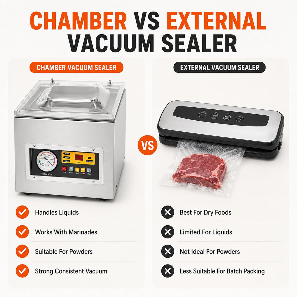Professional Chamber Vacuum Sealer Automatic Control Seal Machine